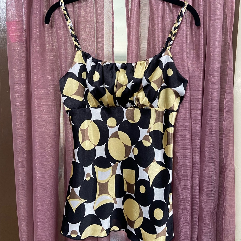 Trendy Y2K Tank Top w/ Abstract Print